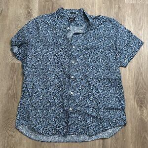 J. Crew Blue Floral Casual Shirt